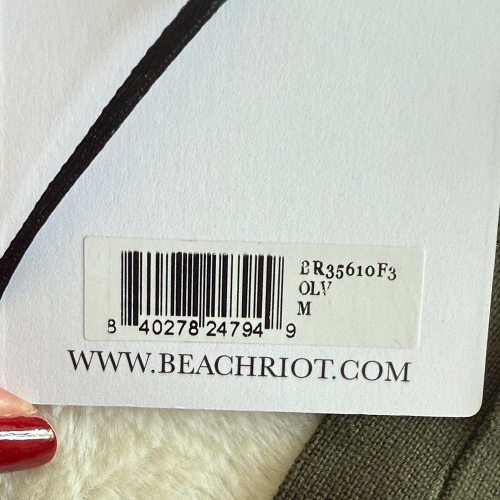 Beach Riot Sage Ribbed Bra - Picture 3 of 5